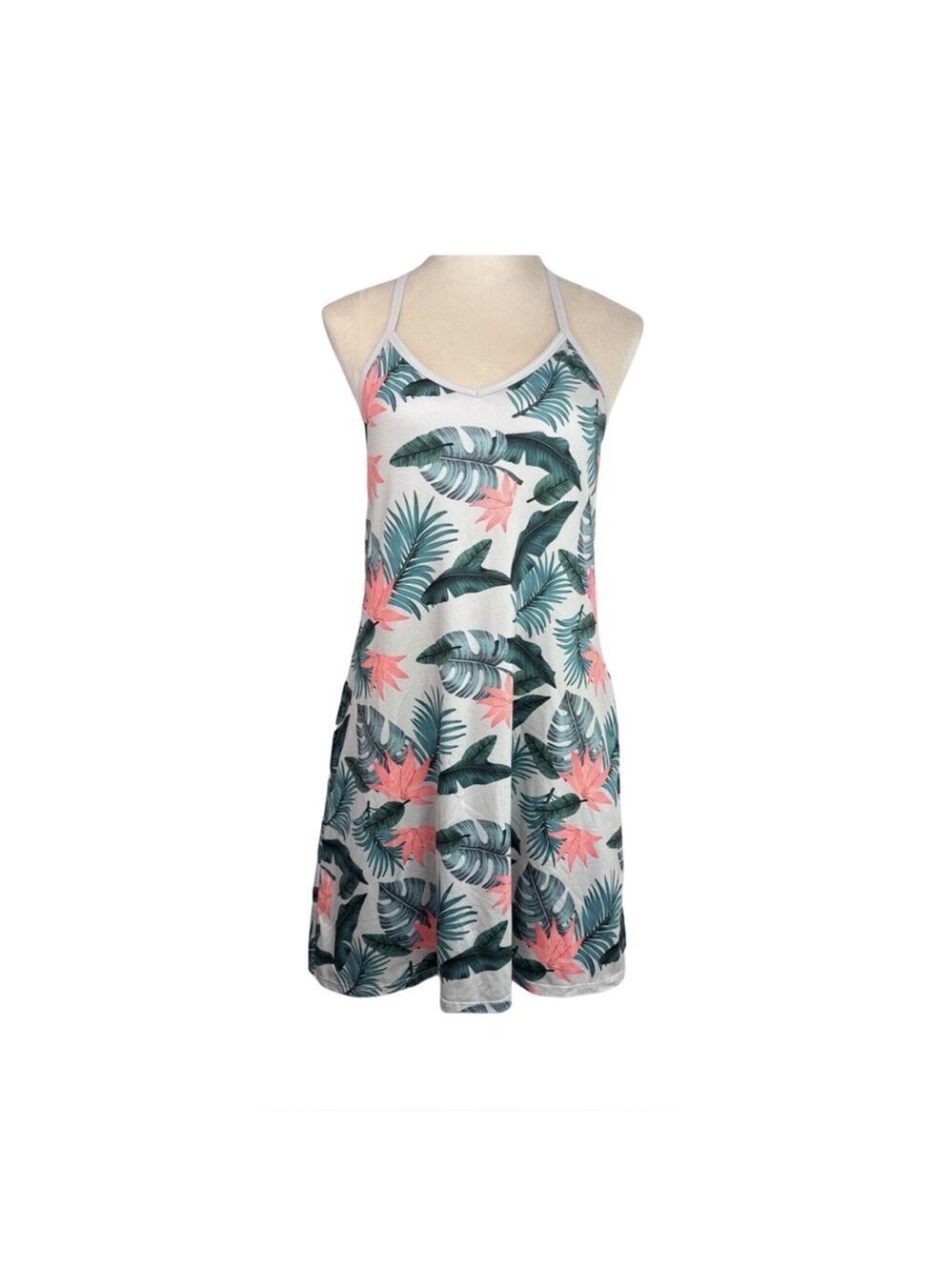 Kyodan Outdoor Tropical Floral Leaf Print Sports Dress NWT Size XS